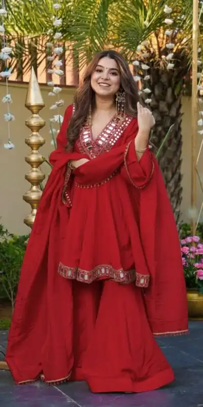 RTC 5942 Red in Black Cosmos Mirror Work & Lace Work Salwar Suit . Special Price ₹2549. Delivery 4-6 Working Days. Shop now. | Jump Suits, Tops & Bottoms, Track Suits, Trendy Wear, Casual Suits, Creative suits, Designer Suits, Palazzo Suits, Party Wear Suits, Patiala Suits, Salwar suit, Straight Suits