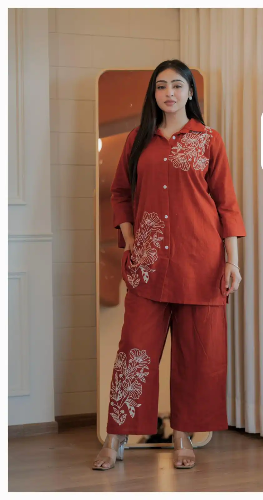 INLI Style-Up Red Color Cotton Slub Kurti with Embroidery Work. Affordable Price ₹1499. Delivery 4-6 Working Days. Shop now. | Bollywood Kurti, Creative Kurtis, Designer Kurti, Kurti, Party Wear Kurti, Selfie Kurti