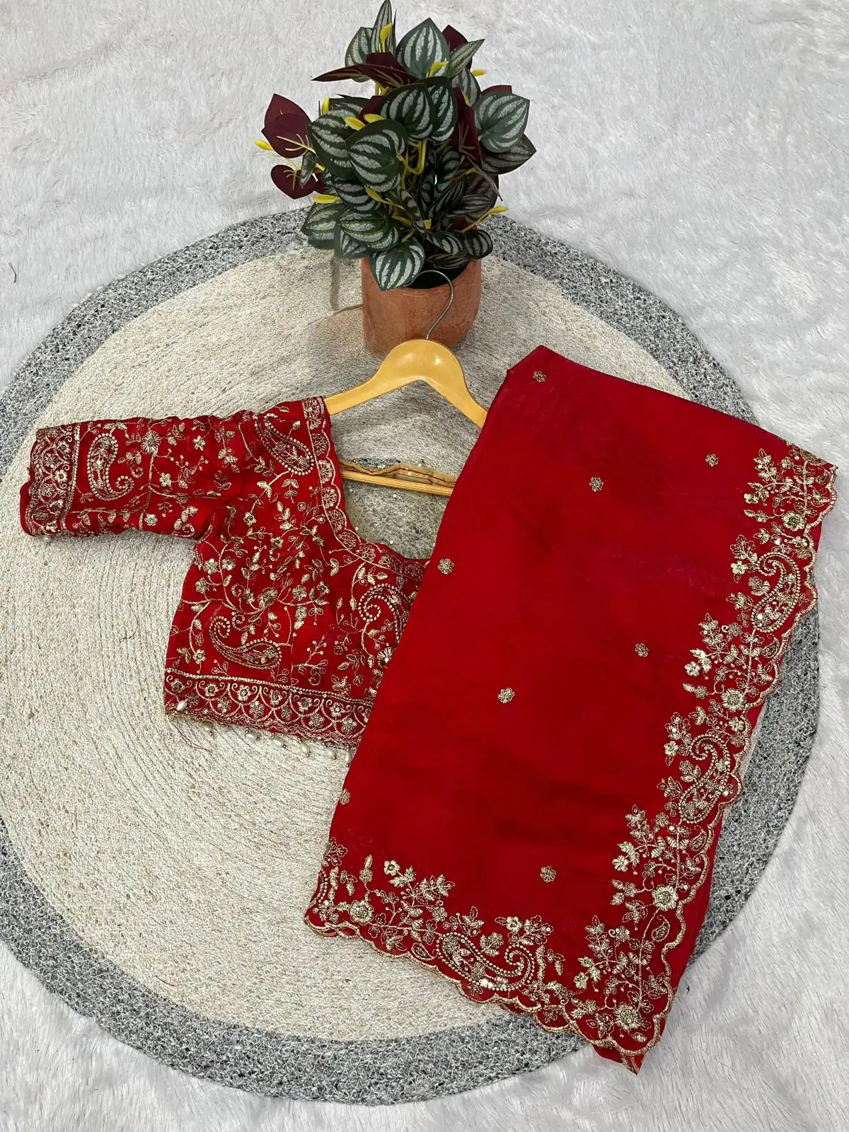 BT 3151 Red Fandy Satin Silk Saree with Sequins Work & Embroidery Work. Get it for ₹1949. Delivery 4-6 Working Days. Shop now. | Bollywood Sarees, Creative Sarees, Designer Sarees, Embroidered Sarees, Ethnic Saree, Modern Digital sarees, Party Wear Sarees, Sarees