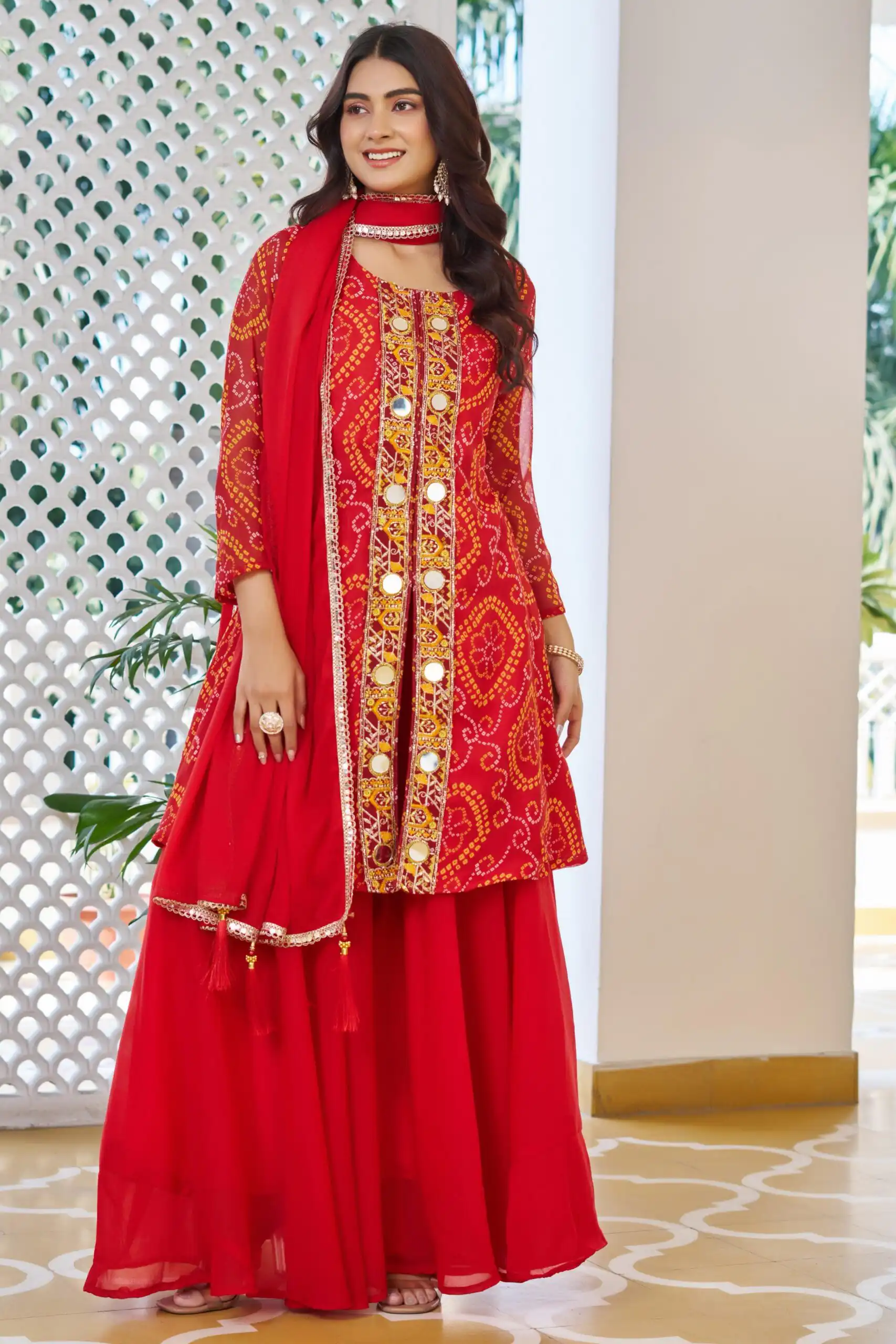 Ram 148 Red in Georgette Badhani print Embroidery Work & Mirror Work Salwar Suit . Exclusive Offer ₹2149. Delivery 4-6 Working Days. Shop now. | Designer Suits, Jump Suits, Tops & Bottoms, Track Suits, Trendy Wear, Casual Suits, Creative suits, Palazzo Suits, Party Wear Suits, Patiala Suits, Salwar suit, Straight Suits