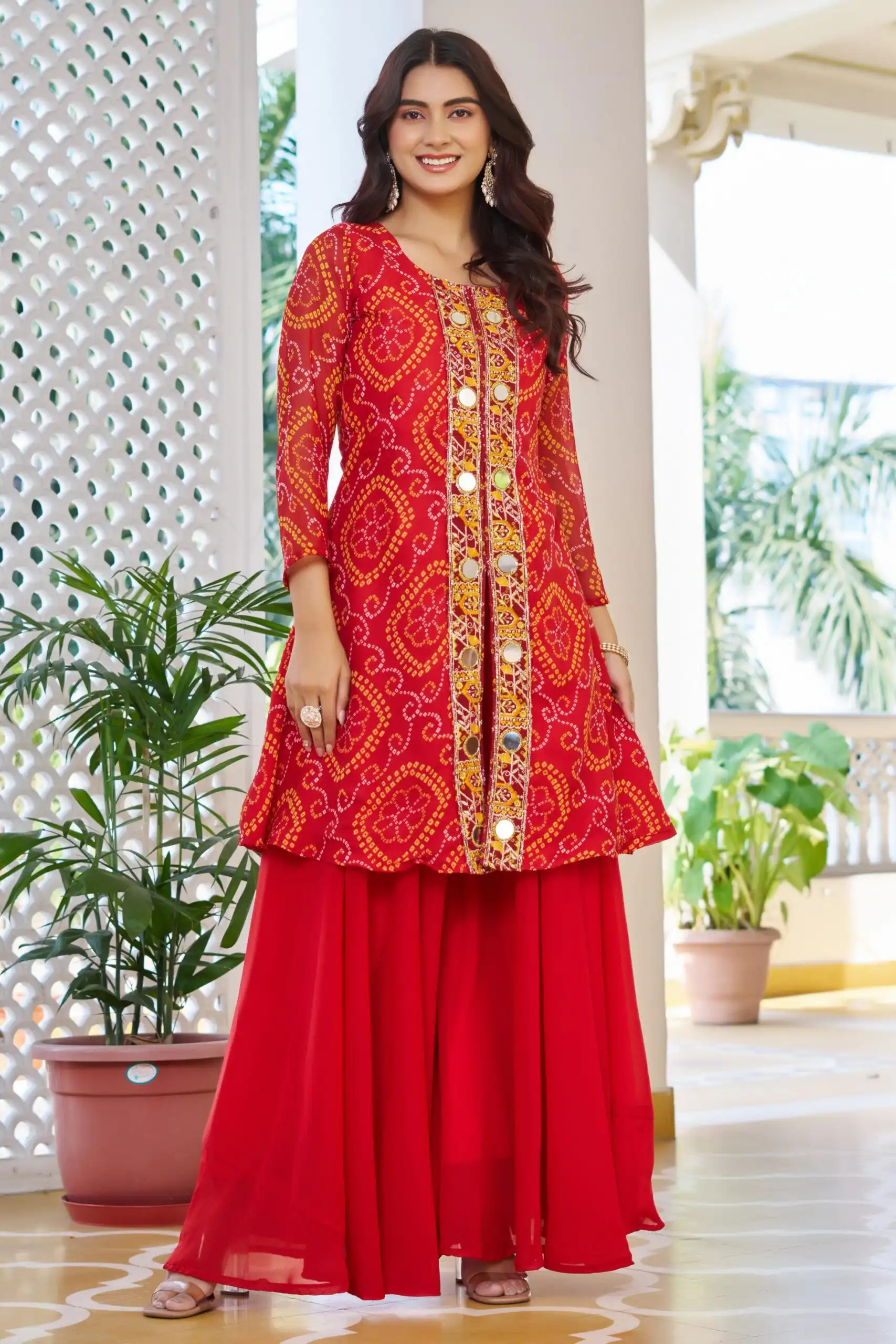Ram 148 Red in Georgette Badhani print Embroidery Work & Mirror Work Salwar Suit . Exclusive Offer ₹2149. Delivery 4-6 Working Days. Shop now. | Designer Suits, Jump Suits, Tops & Bottoms, Track Suits, Trendy Wear, Casual Suits, Creative suits, Palazzo Suits, Party Wear Suits, Patiala Suits, Salwar suit, Straight Suits