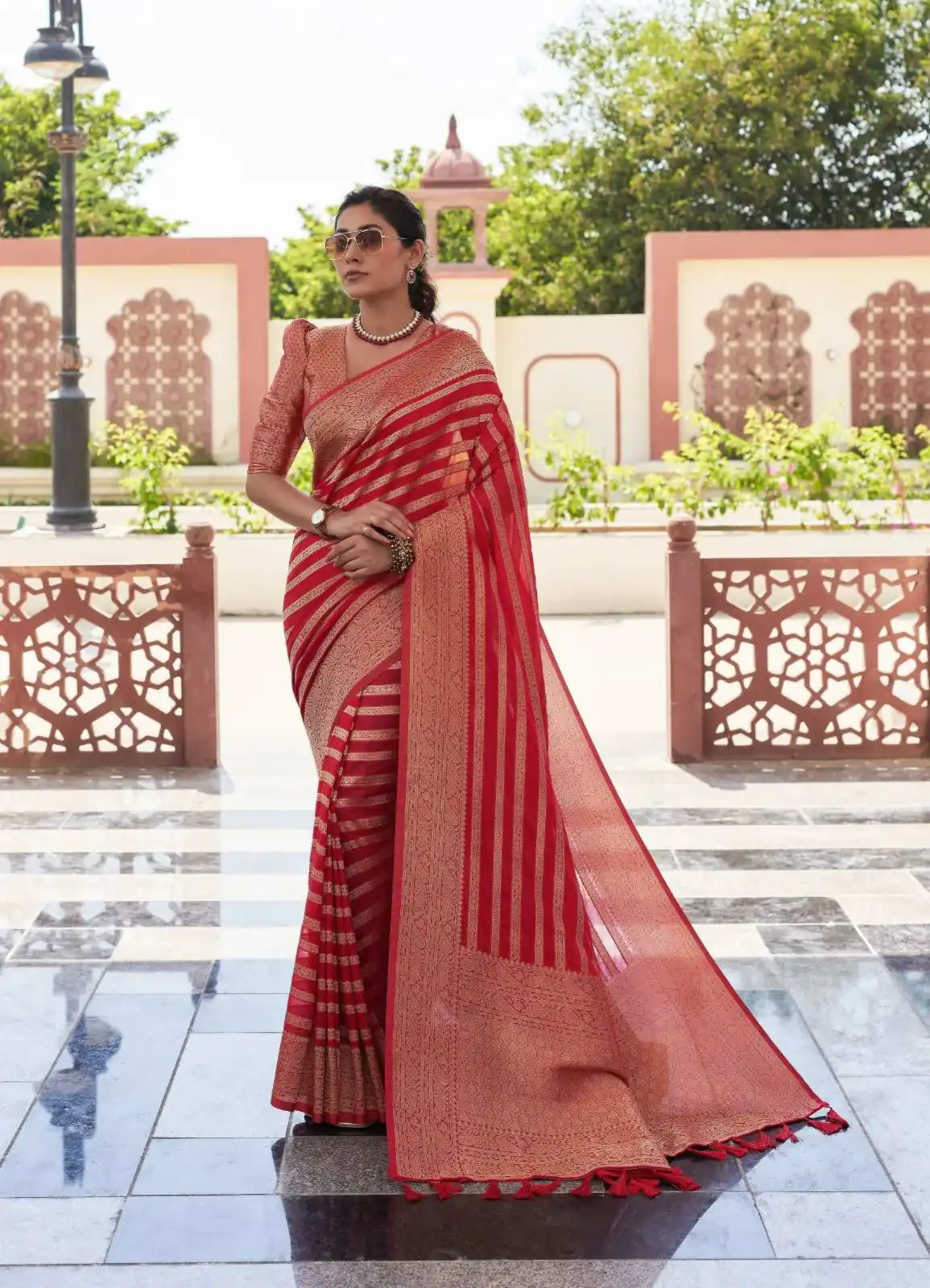 KPR 232 Red Soft Lichi Silk Saree Perfect for Wedding, Party, Anniversary, Sangeet, Baby Shower – . Now at just ₹1399. Delivery 4-6 Working Days. Shop n | Bollywood Sarees, Creative Sarees, Designer Sarees, Embroidered Sarees, Ethnic Saree, Modern Digital sarees, Party Wear Sarees, Sarees