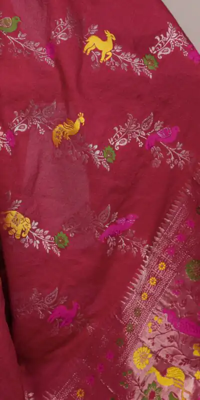 YNF 7907 Red Nylon Weaving Work Saree Perfect for Wedding, Party, Baby Shower, Holi, Ethnic Day – . Available at ₹2149 only. Delivery 4-6 Working Da | Bollywood Sarees, Creative Sarees, Designer Sarees, Embroidered Sarees, Ethnic Saree, Modern Digital sarees, Party Wear Sarees, Sarees