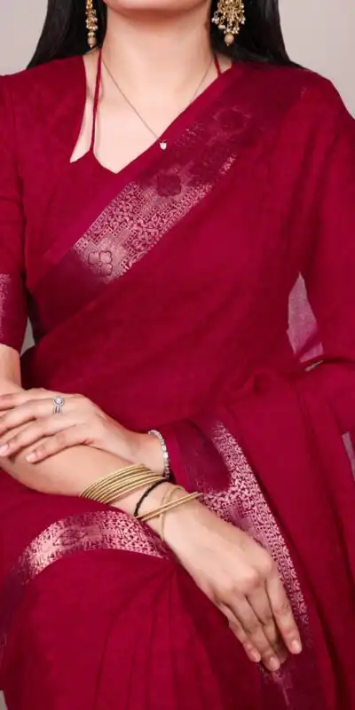 YNF 7911 Red Poly Shimmer Saree Perfect for Wedding, Party, Ganesh Chaturthi, Bridal Wear, Temple Visit –. Available at ₹1499 only. Delivery 4-6 Workin | Bollywood Sarees, Creative Sarees, Designer Sarees, Embroidered Sarees, Ethnic Saree, Modern Digital sarees, Party Wear Sarees, Sarees