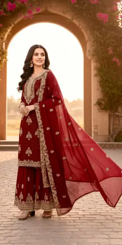 AD 219 Red in Pure Organza Silk Embroidery Work & Cut Work Salwar Suit . Exclusive Offer ₹2499. Delivery 4-6 Working Days. Shop now. | Jump Suits, Straight Suits, Tops & Bottoms, Track Suits, Trendy Wear, Casual Suits, Creative suits, Designer Suits, Palazzo Suits, Party Wear Suits, Patiala Suits, Salwar suit