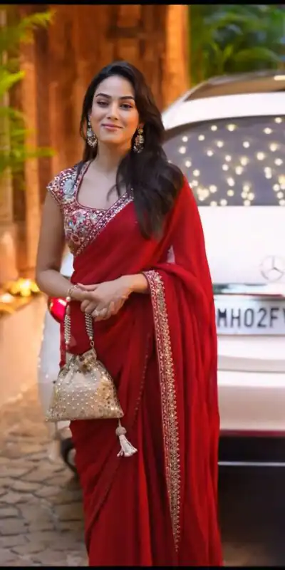 SC 1013 Red Rangoli Silk Saree Perfect for Wedding, Party, Diwali, Onam, Eid – . Get it for ₹1949. Delivery 4-6 Working Days. Shop now. | Bollywood Sarees, Creative Sarees, Designer Sarees, Embroidered Sarees, Ethnic Saree, Modern Digital sarees, Party Wear Sarees, Sarees