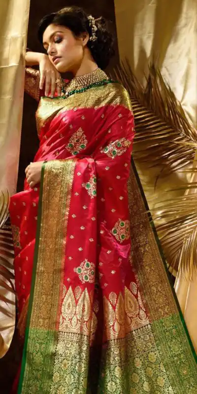 KPR 227 Red in Color Soft Lichi Silk. Lace Border & Lace Work Saree Grab it for ₹1399. Delivery 4-6 Working Days. Shop now. | Bollywood Sarees, Creative Sarees, Designer Sarees, Embroidered Sarees, Ethnic Saree, Modern Digital sarees, Party Wear Sarees, Sarees