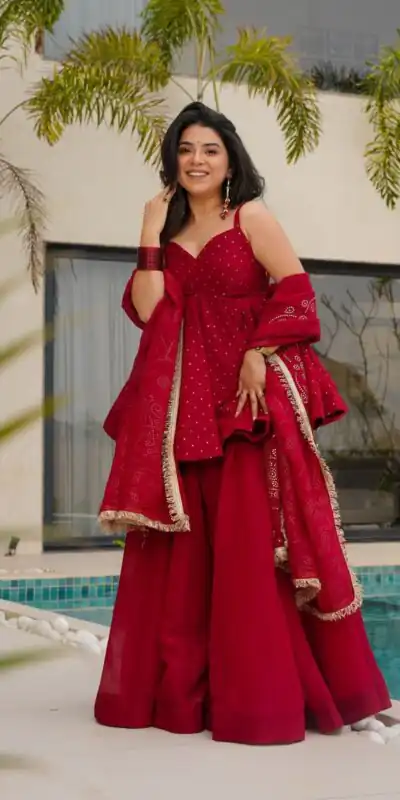 RTC 5864 Red Tabby Organza Salwar Suit with Lace Work. Wedding, Party, Festive, Events Best Price ₹2049. Delivery 4-6 Working Days. Shop now. | Jump Suits, Straight Suits, Tops & Bottoms, Track Suits, Trendy Wear, Casual Suits, Creative suits, Designer Suits, Palazzo Suits, Party Wear Suits, Patiala Suits, Salwar suit