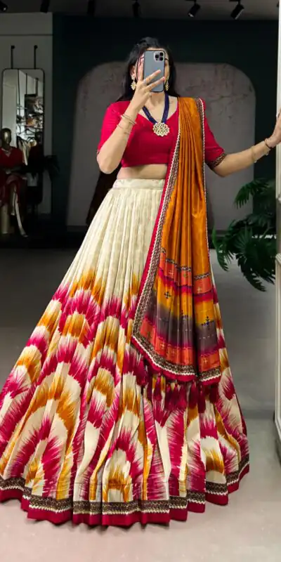 LNB 1247 Red Color Taser Silk Printed Lehenga Choli Wedding, Party, Festive, Events Etc. Delivery 4-6 Working Days Rs 2849 | Bollywood Lehenga, Creative Lehenga, Designer Lehenga, Embroidered Lehenga, Lehenga, Party Wear Lehenga