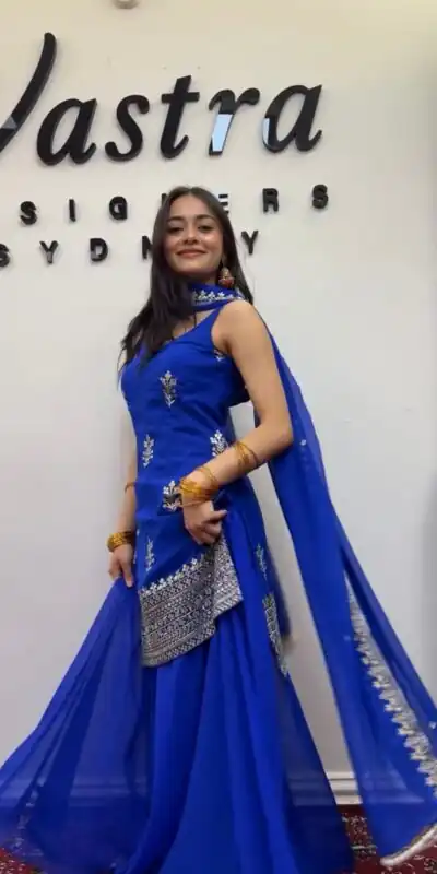 RTC 5944 Royal Blue in Royal Blue Foux Gorgette. Lace Work Salwar Suit Affordable Price ₹1999. Delivery 4-6 Working Days. Shop now. | Designer Suits, Jump Suits, Tops & Bottoms, Track Suits, Trendy Wear, Casual Suits, Creative suits, Palazzo Suits, Party Wear Suits, Patiala Suits, Salwar suit, Straight Suits