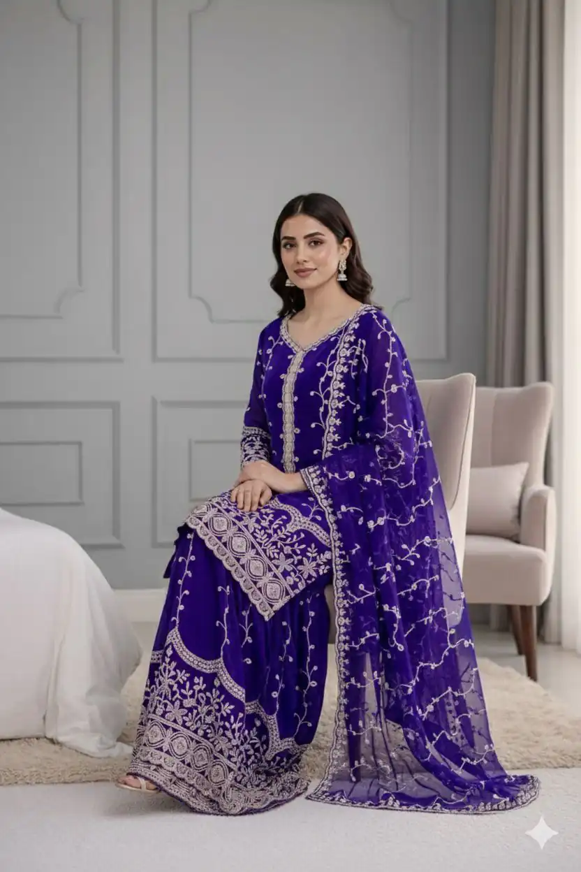SSR 533 Royal Blue Color Fendy Silk Salwar Suit with Embroidery Work. Affordable Price ₹2149. Delivery 4-6 Working Days. Shop now. | Jump Suits, Straight Suits, Casual Suits, Creative suits, Designer Suits, Palazzo Suits, Party Wear Suits, Patiala Suits, Salwar suit