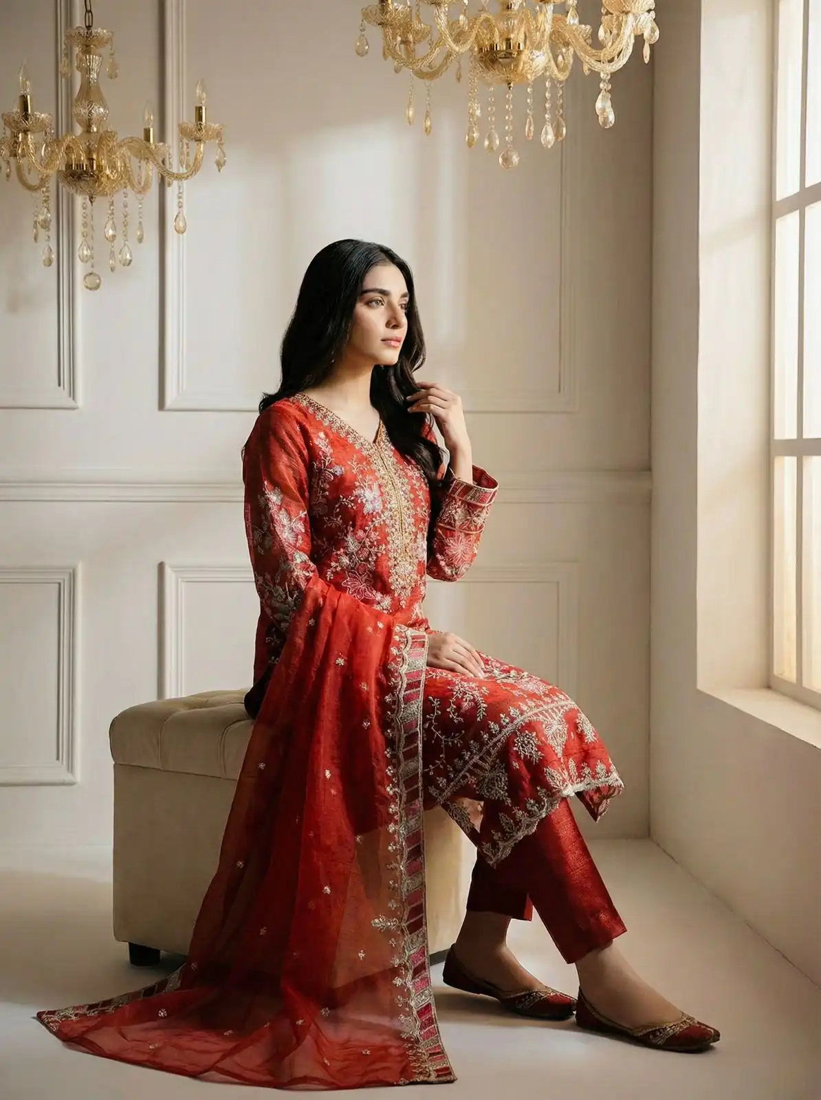 SRK 5321 Rust Crunchy Silk Salwar Suit Perfect for Wedding, Party, Eid, Sangeet, Cultural Events – . Exclusive Offer ₹2499. Delivery 4-6 Working Days. | Jump Suits, Straight Suits, Casual Suits, Creative suits, Designer Suits, Palazzo Suits, Party Wear Suits, Patiala Suits, Salwar suit