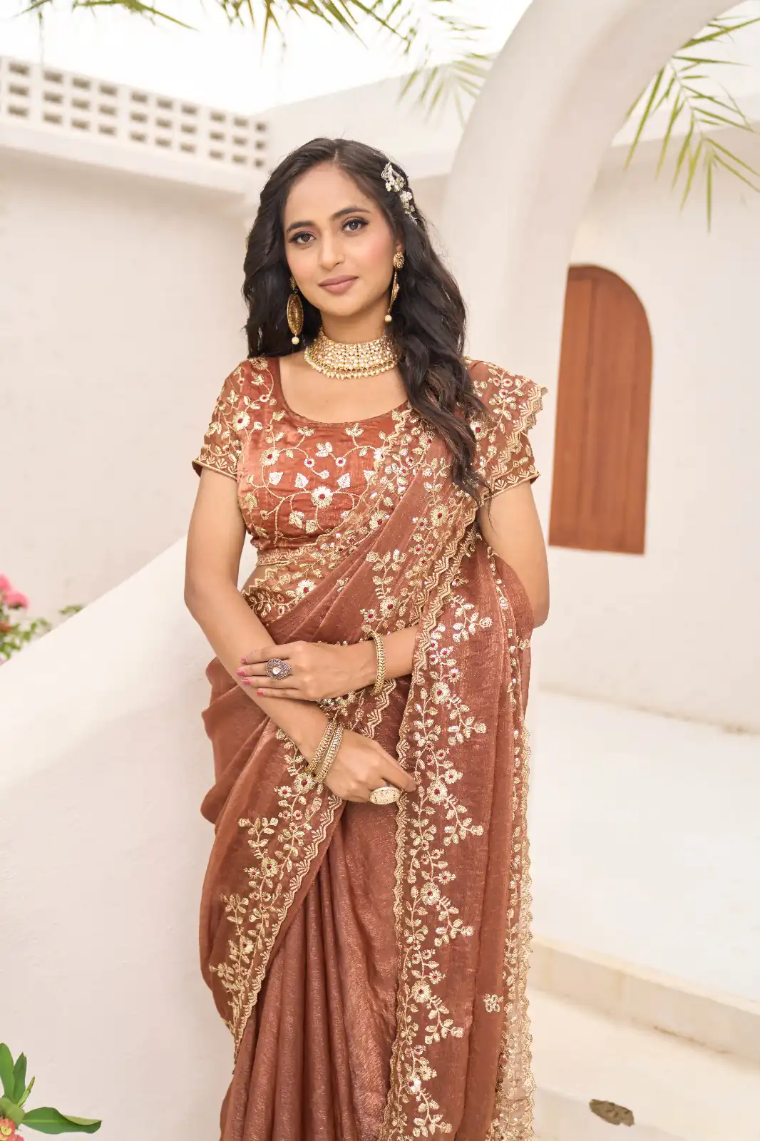 JR 645 Rust Fandy chiffon Saree Perfect for Wedding, Party, Housewarming, Durga Puja, Traditional Day – . Special Price ₹1949. Delivery 4-6 Working Day | Bollywood Sarees, Creative Sarees, Designer Sarees, Embroidered Sarees, Ethnic Saree, Modern Digital sarees, Party Wear Sarees, Sarees