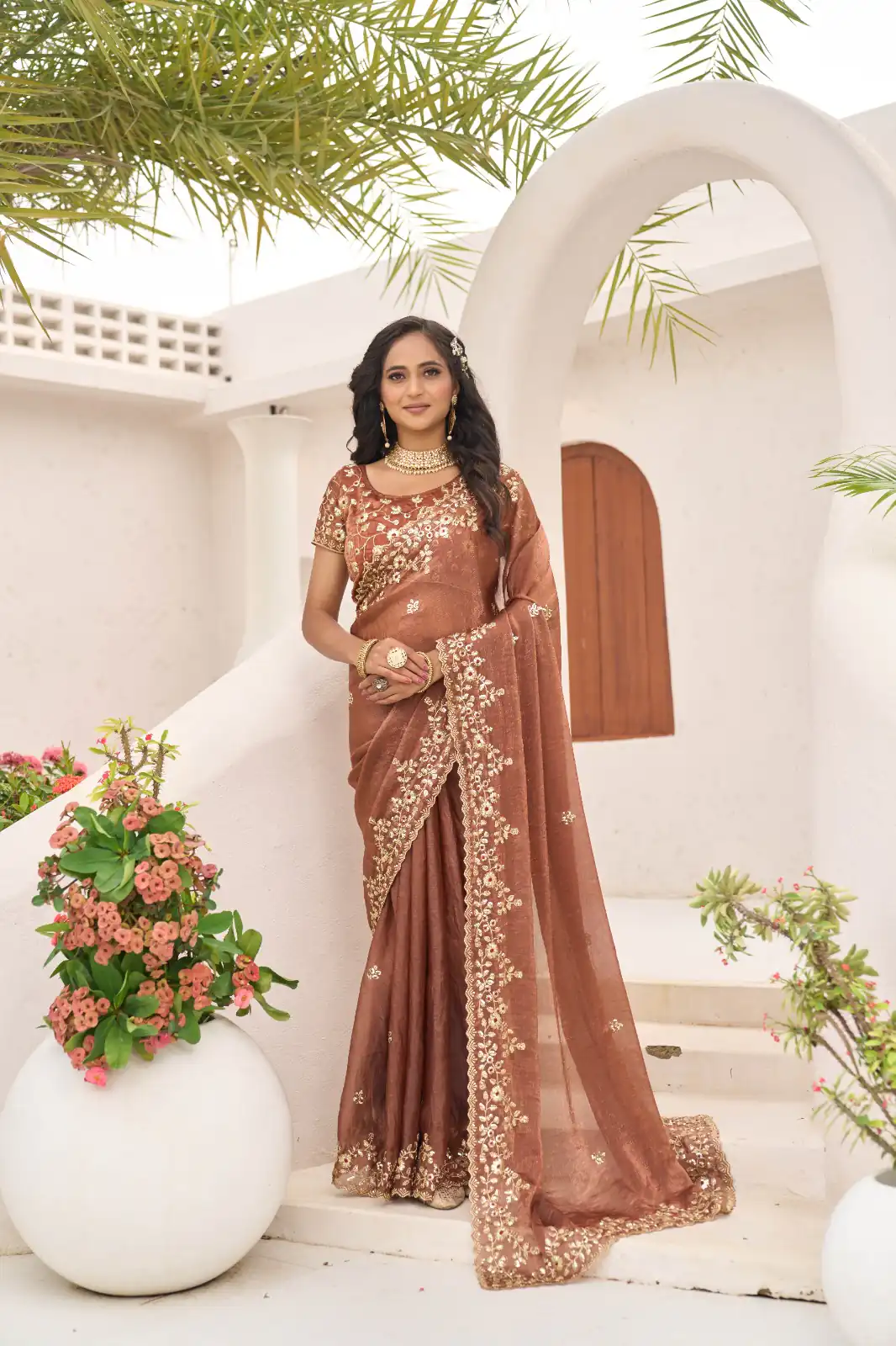 JR 645 Rust Fandy chiffon Saree Perfect for Wedding, Party, Housewarming, Durga Puja, Traditional Day – . Special Price ₹1949. Delivery 4-6 Working Day | Bollywood Sarees, Creative Sarees, Designer Sarees, Embroidered Sarees, Ethnic Saree, Modern Digital sarees, Party Wear Sarees, Sarees