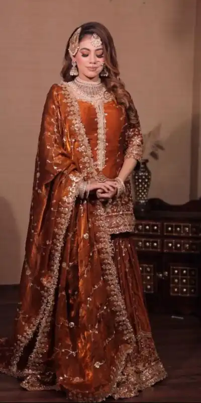SSR 533 Rust Color Fendy Silk Salwar Suit with Embroidery Work. Affordable Price ₹2149. Delivery 4-6 Working Days. Shop now. | Jump Suits, Straight Suits, Casual Suits, Creative suits, Designer Suits, Palazzo Suits, Party Wear Suits, Patiala Suits, Salwar suit