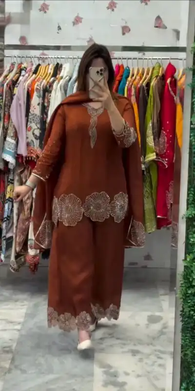 LG 2048 Rust in Rangoli Bead Work Salwar Suit . Wedding, Party, Festive, Events, Best Price ₹2049. Delivery 4-6 Working Days. Shop now. | Jump Suits, Straight Suits, Tops & Bottoms, Track Suits, Trendy Wear, Casual Suits, Creative suits, Designer Suits, Palazzo Suits, Party Wear Suits, Patiala Suits, Salwar suit