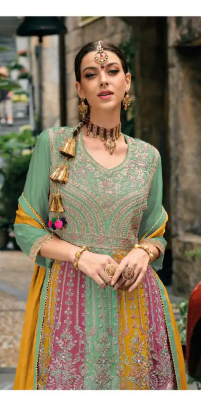 DS Ebaa 1608 Sea Green Chinon Salwar Suit Perfect for Wedding, Party, Diwali, Eid, Cultural Events – . Exclusive Offer ₹2999. Delivery 4-6 Working Days. | Jump Suits, Straight Suits, Tops & Bottoms, Track Suits, Trendy Wear, Casual Suits, Creative suits, Designer Suits, Palazzo Suits, Party Wear Suits, Patiala Suits, Salwar suit