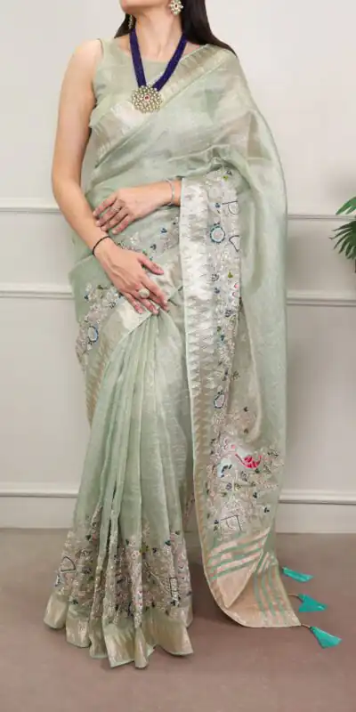 YNF 7401 Sky Blue in Zari Kota Tissue Zari Work & Embroidery Work Saree . Get it for ₹3199. Delivery 4-6 Working Days. Shop now. | Bollywood Sarees, Creative Sarees, Designer Sarees, Embroidered Sarees, Ethnic Saree, Modern Digital sarees, Party Wear Sarees, Sarees