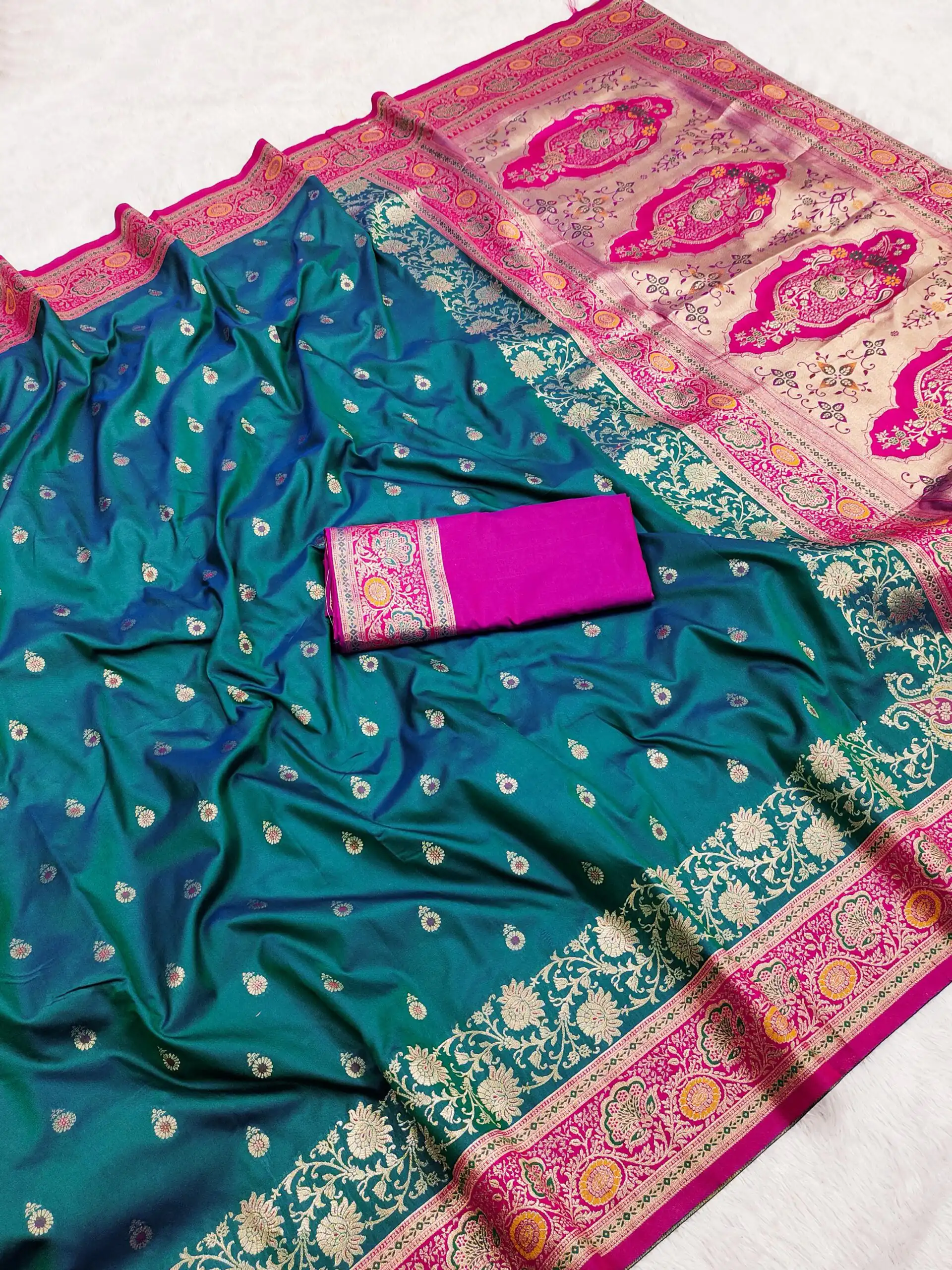 MB 3315 Teal Color Banarasi Silk Gold Zari Border Saree . Wedding, Party, Festive, Available at ₹2049 only. Delivery 4-6 Working Days. Shop now. | Bollywood Sarees, Creative Sarees, Designer Sarees, Embroidered Sarees, Ethnic Saree, Modern Digital sarees, Party Wear Sarees, Sarees