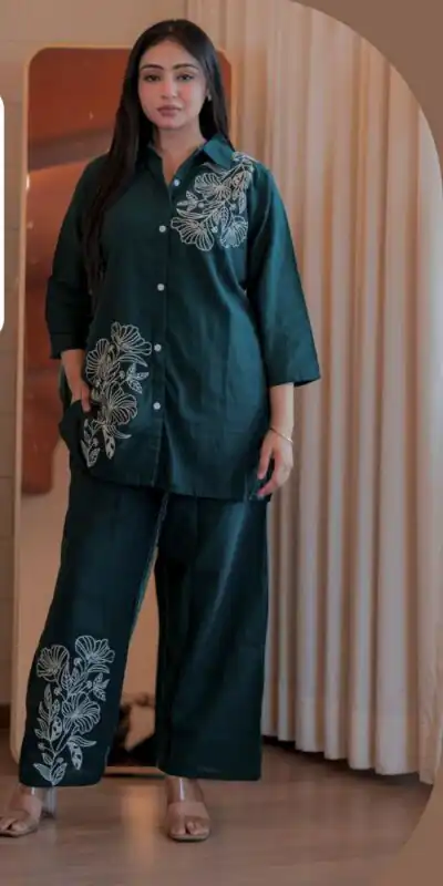 INLI Style-Up Teal Color Cotton Slub Kurti with Embroidery Work. Affordable Price ₹1499. Delivery 4-6 Working Days. Shop now. | Bollywood Kurti, Creative Kurtis, Designer Kurti, Kurti, Party Wear Kurti, Selfie Kurti