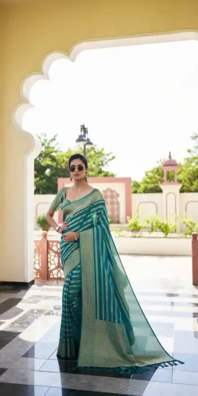 KPR 232 Teal Soft Lichi Silk Saree Perfect for Wedding, Party, Anniversary, Sangeet, Baby Shower – . Now at just ₹1399. Delivery 4-6 Working Days. Shop n | Bollywood Sarees, Creative Sarees, Designer Sarees, Embroidered Sarees, Ethnic Saree, Modern Digital sarees, Party Wear Sarees, Sarees