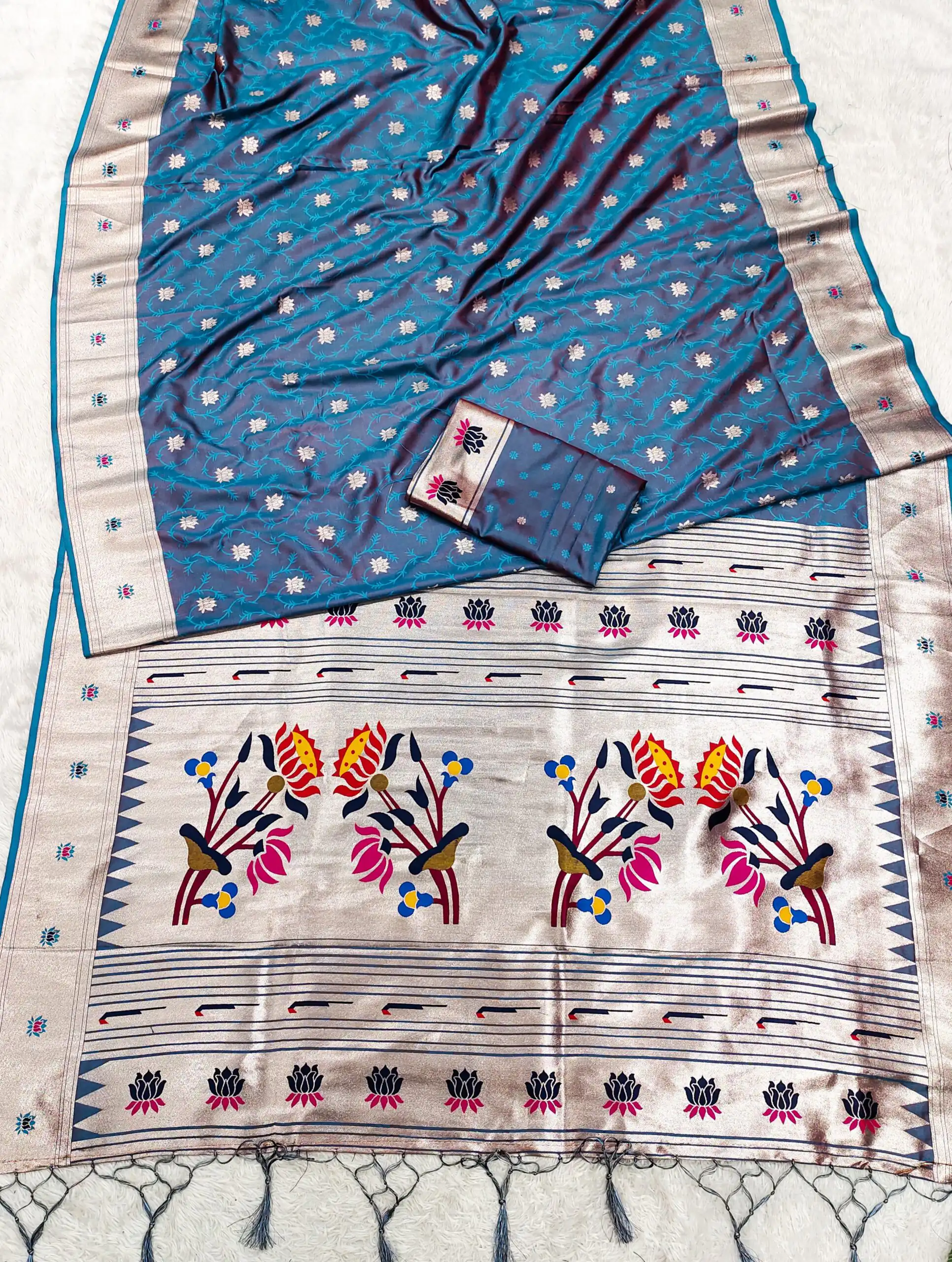 MB 2 Teal Color Paithani Silk Saree with Lace Work & Zari Work. Introductory Price ₹2049. Delivery 4-6 Working Days. Shop now. | Bollywood Sarees, Creative Sarees, Designer Sarees, Embroidered Sarees, Ethnic Saree, Modern Digital sarees, Party Wear Sarees, Sarees