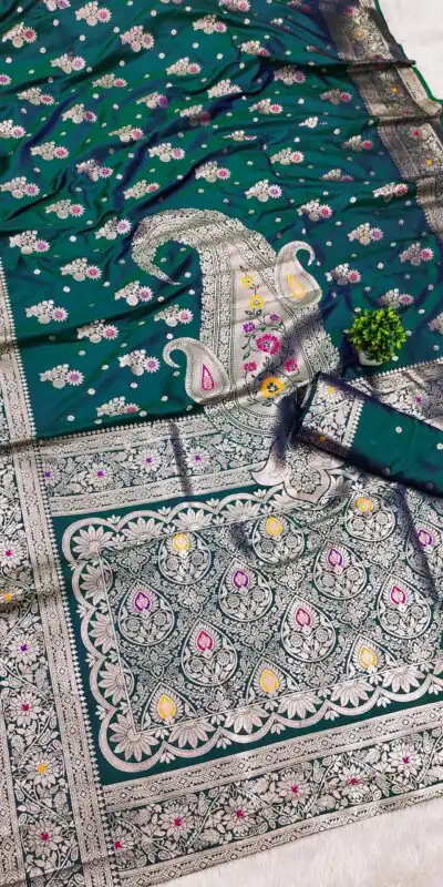 MB 3279 Teal Soft Banarasi Silk Saree with Lace Work & Zari Work. Festive Deal ₹1899. Delivery 4-6 Working Days. Shop now. | Bollywood Sarees, Creative Sarees, Designer Sarees, Embroidered Sarees, Ethnic Saree, Modern Digital sarees, Party Wear Sarees, Sarees