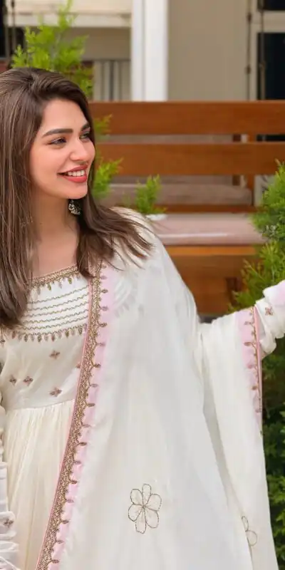 ZF 426 White Georgette Gown Perfect for Wedding, Party, Eid, Festival Celebrations, Haldi – . Introductory Price ₹1849. Delivery 4-6 Working Days. | Bollywood Gowns, Creative Gowns, Designer Gowns, Embroidered Gowns, Gowns, Party Wear Gowns