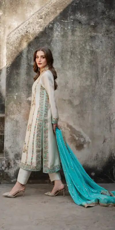 AD 220 White in Organza Silk Embroidery Work & Lace Work Salwar Suit . Grab it for ₹2449. Delivery 4-6 Working Days. Shop now. | Jump Suits, Straight Suits, Tops & Bottoms, Track Suits, Trendy Wear, Casual Suits, Creative suits, Designer Suits, Palazzo Suits, Party Wear Suits, Patiala Suits, Salwar suit