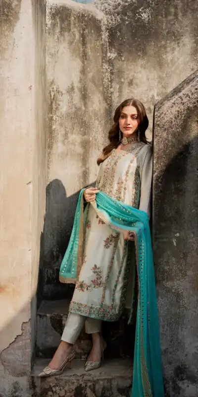 AD 220 White in Organza Silk Embroidery Work & Lace Work Salwar Suit . Grab it for ₹2449. Delivery 4-6 Working Days. Shop now. | Jump Suits, Straight Suits, Tops & Bottoms, Track Suits, Trendy Wear, Casual Suits, Creative suits, Designer Suits, Palazzo Suits, Party Wear Suits, Patiala Suits, Salwar suit