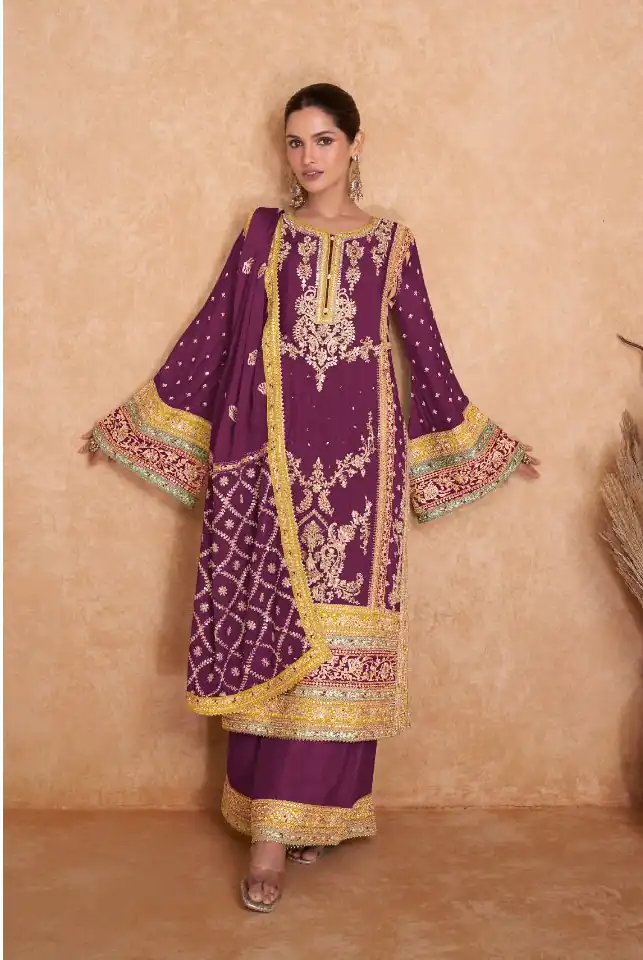 DS Ashirvad 7406 Wine in Color Chinon Embroidery Work Salwar Suit . Special Price ₹2449. Delivery 4-6 Working Days. Shop now. | Jump Suits, Tops & Bottoms, Track Suits, Trendy Wear, Casual Suits, Creative suits, Designer Suits, Palazzo Suits, Party Wear Suits, Patiala Suits, Salwar suit, Straight Suits