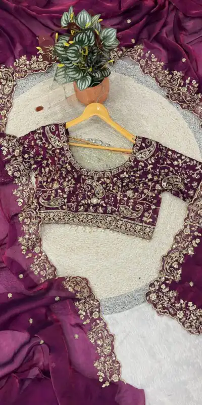 BT 3151 Wine Fandy Satin Silk Saree with Sequins Work & Embroidery Work. Get it for ₹1949. Delivery 4-6 Working Days. Shop now. | Bollywood Sarees, Creative Sarees, Designer Sarees, Embroidered Sarees, Ethnic Saree, Modern Digital sarees, Party Wear Sarees, Sarees