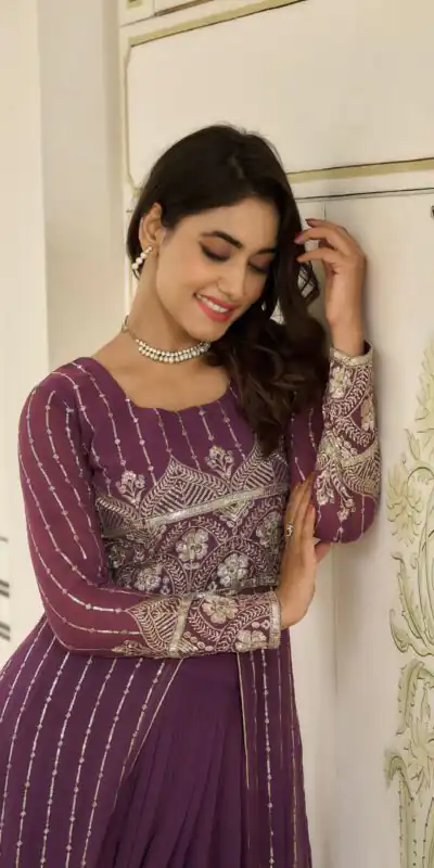 Ram 048 Wine Fox Georgette Lehenga Choli with Embroidery Work. Available at ₹2599 only. Delivery 4-6 Working Days. Shop now. | Bollywood Lehenga, Creative Lehenga, Designer Lehenga, Embroidered Lehenga, Lehenga, Party Wear Lehenga