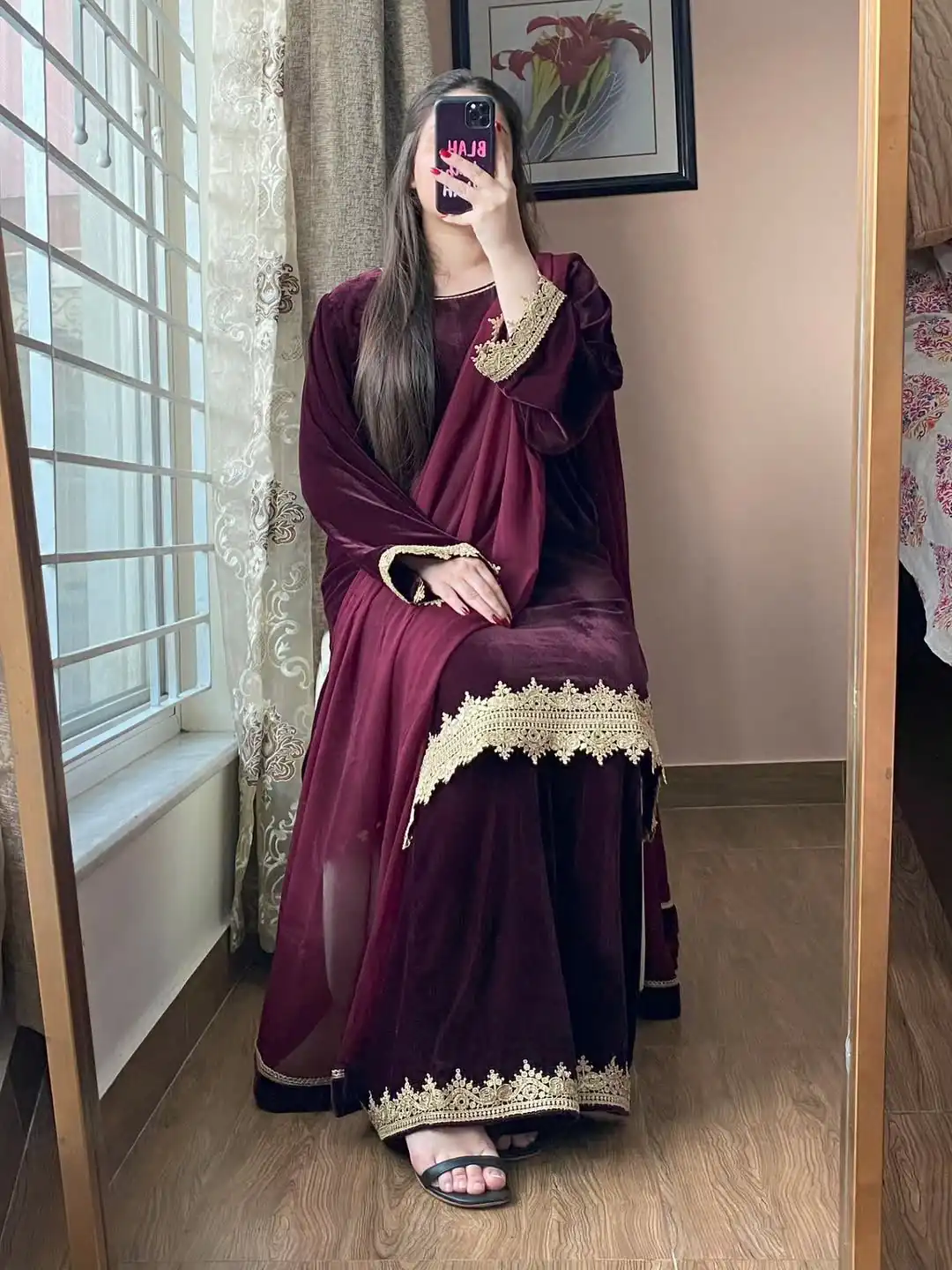 BE 419 Wine Georgette Salwar Suit with Lace Work & Embroidery Work. Get it for ₹1849. Delivery 4-6 Working Days. Shop now. | Jump Suits, Tops & Bottoms, Track Suits, Trendy Wear, Casual Suits, Creative suits, Designer Suits, Palazzo Suits, Party Wear Suits, Patiala Suits, Salwar suit, Straight Suits