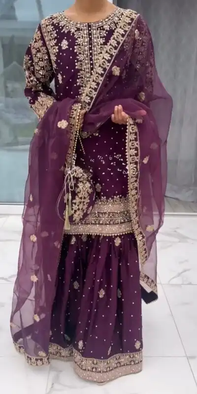 SRK 5314 Wine Natural Crep Salwar Suit with Bead Work & Embroidery Work. Affordable Price ₹2149. Delivery 4-6 Working Days. Shop now. | Jump Suits, Tops & Bottoms, Track Suits, Trendy Wear, Casual Suits, Creative suits, Designer Suits, Palazzo Suits, Party Wear Suits, Patiala Suits, Salwar suit, Straight Suits