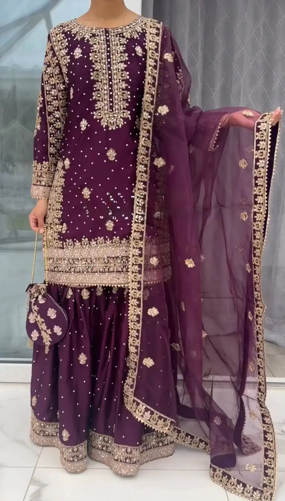 SRK 5314 Wine Natural Crep Salwar Suit with Bead Work & Embroidery Work. Affordable Price ₹2149. Delivery 4-6 Working Days. Shop now. | Jump Suits, Tops & Bottoms, Track Suits, Trendy Wear, Casual Suits, Creative suits, Designer Suits, Palazzo Suits, Party Wear Suits, Patiala Suits, Salwar suit, Straight Suits