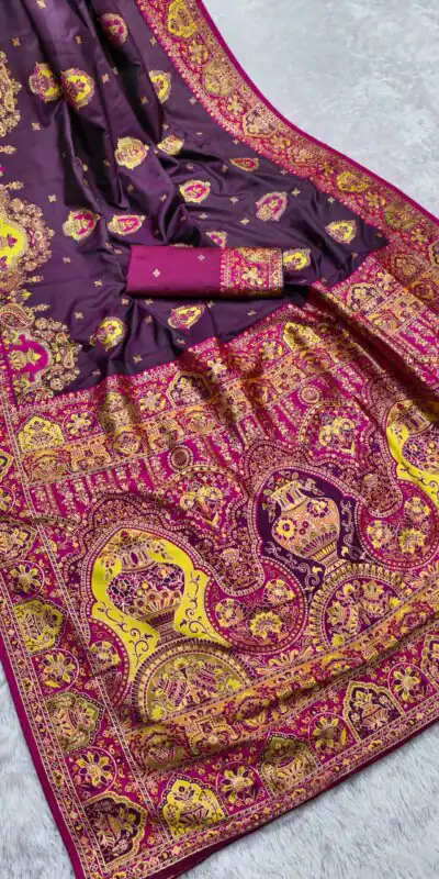 MB 56 Wine in Color Paithani Silk Lace Border & Lace Work Saree . Special Price ₹2399. Delivery 4-6 Working Days. Shop now. | Bollywood Sarees, Creative Sarees, Designer Sarees, Embroidered Sarees, Ethnic Saree, Modern Digital sarees, Party Wear Sarees, Sarees