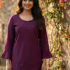 INLI Charmi vol 2 Wine in Rayon Chikan Work Designer Work Kurti . Affordable Price ₹1349. Delivery 4-6 Working Days. Shop now. | Bollywood Kurti, Creative Kurtis, Designer Kurti, Kurti, Party Wear Kurti, Selfie Kurti