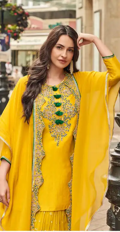 FC Sayuuri 5595 Yellow | Yellow Georgette Salwar Suit with Embroidery Work & Lace Work. Special Price ₹3149. Delivery 4-6 Working Days. Shop now. | Jump Suits, Straight Suits, Tops & Bottoms, Track Suits, Trendy Wear, Casual Suits, Creative suits, Designer Suits, Palazzo Suits, Party Wear Suits, Patiala Suits, Salwar suit