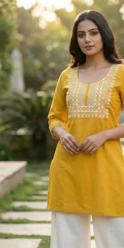 INLI Charmi vol 3 Yellow Rayon Thread Work Kurti . Wedding, Party, Festive, Events Affordable Price ₹1349. Delivery 4-6 Working Days. Shop now. | Bollywood Kurti, Creative Kurtis, Designer Kurti, Kurti, Party Wear Kurti, Selfie Kurti