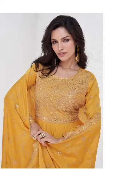 FC Saroj 9943 Yellow Vichitra Salwar Suit with Embroidery Work & Lace Work. Special Price ₹3049. Delivery 4-6 Working Days. Shop now. | Jump Suits, Straight Suits, Tops & Bottoms, Track Suits, Trendy Wear, Casual Suits, Creative suits, Designer Suits, Palazzo Suits, Party Wear Suits, Patiala Suits, Salwar suit