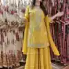 Yellow Georgette With Sequence Work Salwar Suit