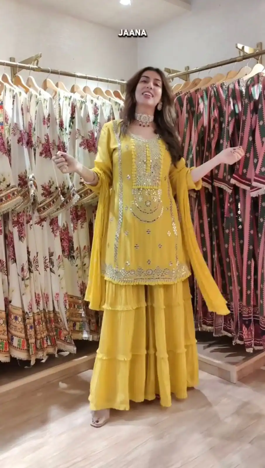Yellow Georgette With Sequence Work Salwar Suit