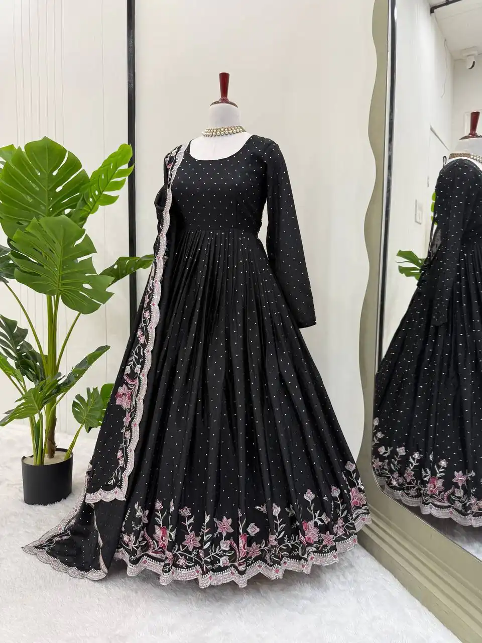 RTC 5873 Black Color Chinon Silk Salwar Suit with Designer Work. Exclusive Offer ₹2449. Delivery 4-6 Working Days. Shop now. | Jump Suits, Straight Suits, Casual Suits, Creative suits, Designer Suits, Palazzo Suits, Party Wear Suits, Patiala Suits, Salwar suit