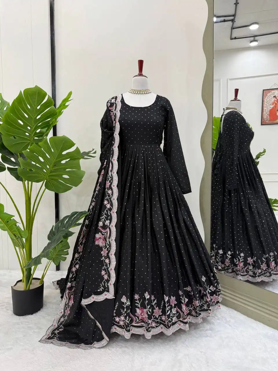 RTC 5873 Black Color Chinon Silk Salwar Suit with Designer Work. Exclusive Offer ₹2449. Delivery 4-6 Working Days. Shop now. | Jump Suits, Straight Suits, Casual Suits, Creative suits, Designer Suits, Palazzo Suits, Party Wear Suits, Patiala Suits, Salwar suit