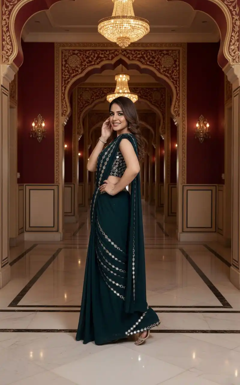 BD 1823 Black Faux Georgette Saree Perfect for Wedding, Party, Family Gatherings, Onam, Bridal Wear – . Best Price ₹2149. Delivery 4-6 Working Days. | Bollywood Sarees, Creative Sarees, Designer Sarees, Embroidered Sarees, Ethnic Saree, Modern Digital sarees, Party Wear Sarees, Sarees