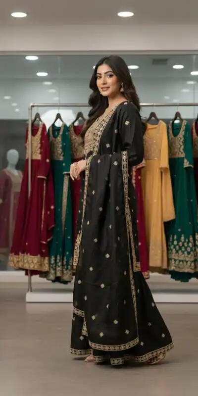 LG 2056 Black Organza Salwar Suit with Embroidery Work. Wedding, Party, Festive, Events Festive Deal ₹2099. Delivery 4-6 Working Days. Shop now. | Jump Suits, Straight Suits, Casual Suits, Creative suits, Designer Suits, Palazzo Suits, Party Wear Suits, Patiala Suits, Salwar suit