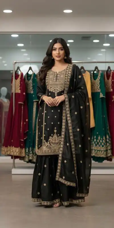 LG 2056 Black Organza Salwar Suit with Embroidery Work. Wedding, Party, Festive, Events Festive Deal ₹2099. Delivery 4-6 Working Days. Shop now. | Jump Suits, Straight Suits, Casual Suits, Creative suits, Designer Suits, Palazzo Suits, Party Wear Suits, Patiala Suits, Salwar suit
