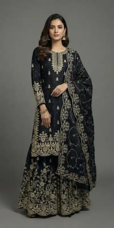 SRK 5319 Black in Organza Silk Embroidery Work & Lace Work Salwar Suit . Now at just ₹2549. Delivery 4-6 Working Days. Shop now. | Jump Suits, Straight Suits, Casual Suits, Creative suits, Designer Suits, Palazzo Suits, Party Wear Suits, Patiala Suits, Salwar suit