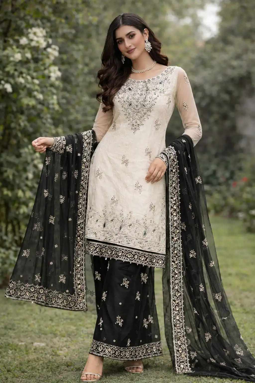 VLM 316 Black Organza Silk with Embroidery Work & Lace Work. Salwar Suit Now at just ₹2049. Delivery 4-6 Working Days. Shop now. | Jump Suits, Straight Suits, Casual Suits, Creative suits, Designer Suits, Palazzo Suits, Party Wear Suits, Patiala Suits, Salwar suit